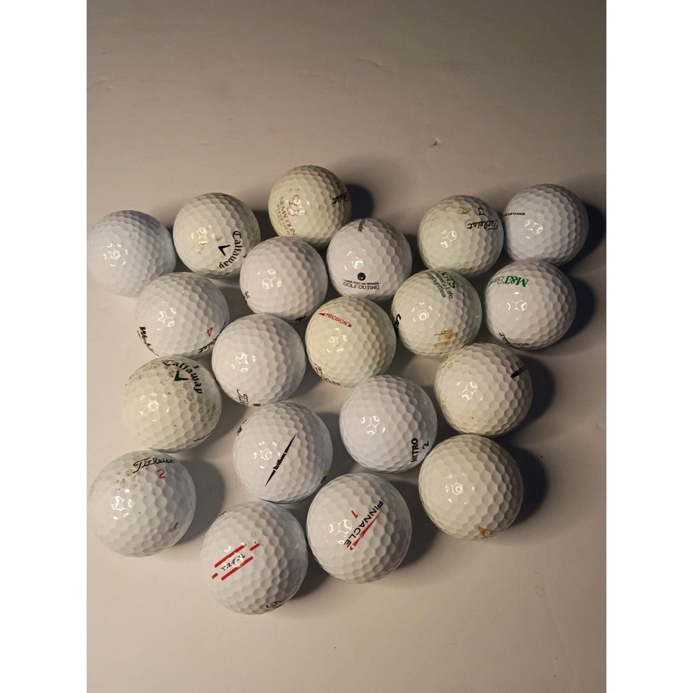 20 golf balls tiltiest Callaway pinnacle different brands